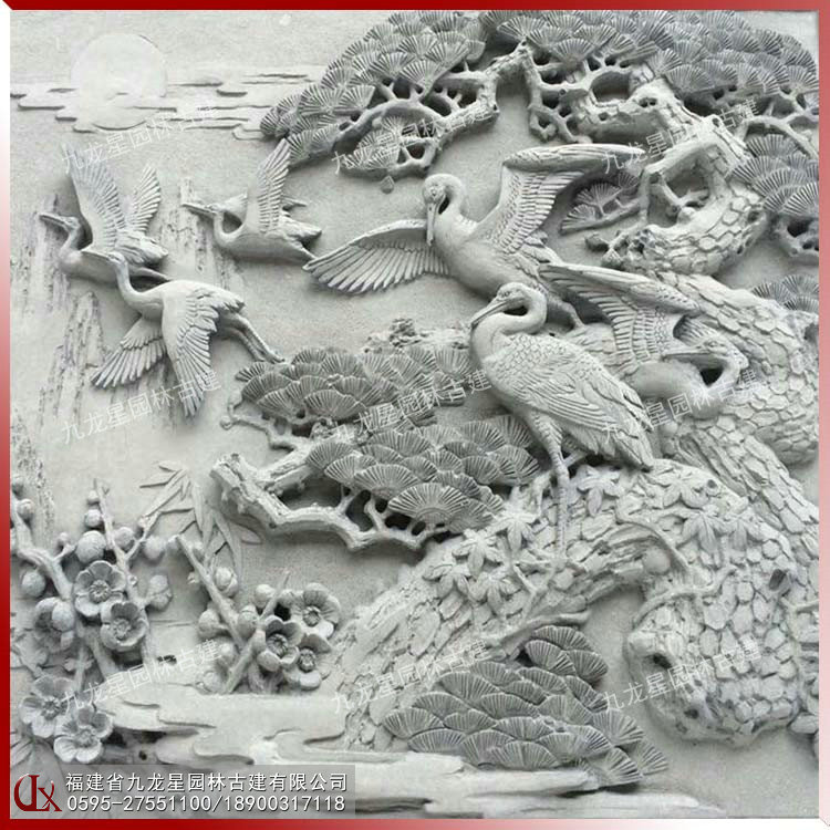 松鶴延年浮雕圖片